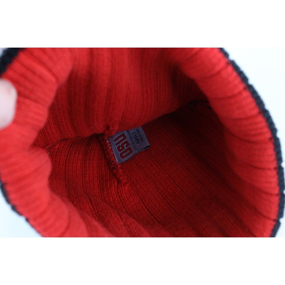 Vintage The Ohio State University Chunky Ribbed Knit Beanie Hat Cap Winter OSFA - Picture 9 of 9